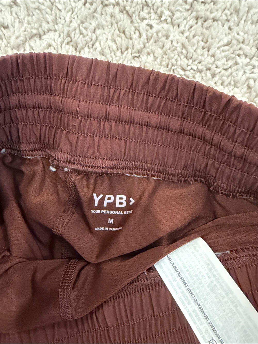 Abercrombie & Fitch Women's Rust Brown Henley Crop Tank & Leggings & Shorts Set - Picture 10 of 10